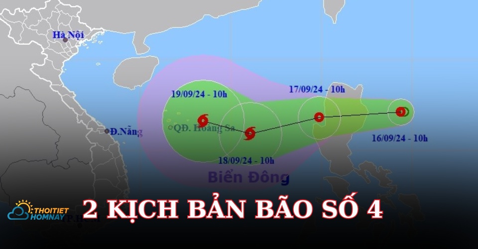 Bão số 4 di chuyển phức tạp 